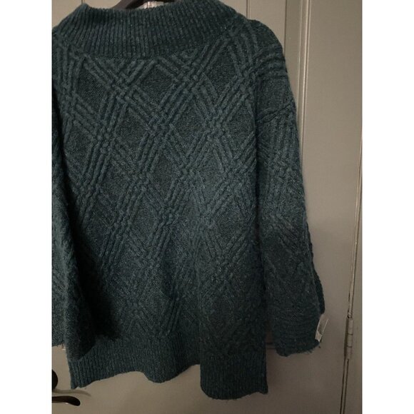 Soft Surroundings Women’s Sweater Size S  Bell Sleeve Wool Blend Mock Neck Top - Picture 9 of 10